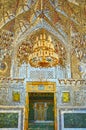 The entrance to Mausoleum of Imamzadeh Helal Ali Holy Shrine, Aran o Bidgol, Iran