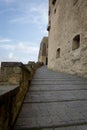 Entrance to the medieval castle Castel dell 'Ovo. The castle is the oldest standing fortification in Naples