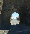 Entrance gates o medieval village Monsaraz Portugal Royalty Free Stock Photo