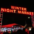 Entrance to Melbourne's Queen Victoria Winter Night Market