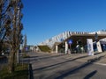 Entrance to the metro station of Garching Forschungszentrum and university campus, Garching, Germany Royalty Free Stock Photo