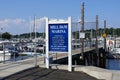 The entrance to Mill Dam Marina in Huntington Harbor, NY