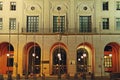 Entrance to the Ministry of Development in the Nuevos Ministerios government building in Madrid, Spain.