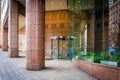 Entrance to a modern building in downtown Baltimore, Maryland. Royalty Free Stock Photo