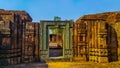 Entrance to monastery main gate of Ratnagiri hill ,Ruined Buddhist monastery of Ratnagiri of 800AD at jajpur, Odisha,India