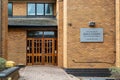 The entrance to a Mormon church also know as the church of Jesus christ of the latter day saints