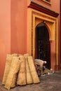 Entrance to Mosque. Marrakesh . Morocco Royalty Free Stock Photo