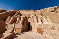 The entrance to the most important temple in Egypt the Abu Simbel Temple dedicated to Ramesses the second Royalty Free Stock Photo