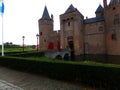 Entrance to Muiderslot, Muiden Castle in the Dutch town Muiden, Holland, the Netherlands Royalty Free Stock Photo