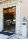 Entrance to the museum Faller, dedicated to the fire festival in Valencia Royalty Free Stock Photo