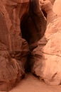 Entrance to a Narrow Red Rock Slot Canyon Royalty Free Stock Photo