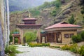 Entrance to National Museum. Established in 1968, in the ancient Ta-dzong building, above Rinpung Dzong. Paro Royalty Free Stock Photo