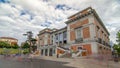 Entrance to the National Museum of the Prado timelapse hyperlapse. Spain, Madrid