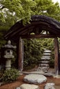 Entrance to the Okochi Sanso Gardens Royalty Free Stock Photo