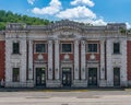 The entrance to the old Baltimore and Ohio railway station in Grafton WV