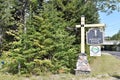 Entrance to olympic biathlon range sign lake placid usa