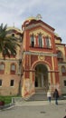 Entrance to the Orthodox church in Novy Afon, Abkhazia. Center of Orthodoxy in the Caucasus. Royalty Free Stock Photo