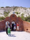 Entrance to the Orthodox monastery in the chalk caves.