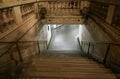 Entrance to the Paris metro, night view Royalty Free Stock Photo