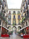 Entrance to Placa Reial, Barcelona Royalty Free Stock Photo