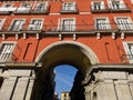 Entrance to the Plaza Mayor, main square, Madrid, Spain Royalty Free Stock Photo