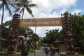 Entrance to the Polynesian Cultural Center. Royalty Free Stock Photo