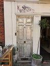 entrance to the porch in the old English house