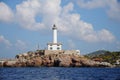 White Lighthouse Es Botafoc in Ibiza Balearic Islands Soain