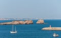 Entrance to the port of Sagres Royalty Free Stock Photo