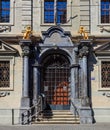 Entrance to the Rathaus building in Zurich, Switzerland