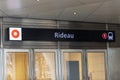 Entrance to Rideau O-Train station in Ottawa, Canada. OC Transpo Light Rail Transit