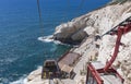 Entrance to Rosh Hanikra Grottos from the Cable Car