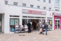 Entrance to Rossmann. Dirk Rossmann GmbH is Germany`s second-largest drug store chain in Europe