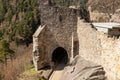 Entrance to ruined monastery of Oybin from above. Saxony. Germany Royalty Free Stock Photo