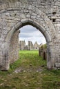 Entrance to the ruins of Dominican abbey, Ireland. Royalty Free Stock Photo