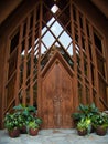 Entrance to Rural Chapel in Kingsville Missouri Royalty Free Stock Photo