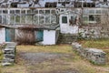 Entrance to Rustic Greenhouse Ruins Royalty Free Stock Photo