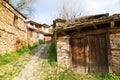 Entrance to a rustic stone house, Leshten, Bulgaria Royalty Free Stock Photo