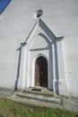 Entrance to Saint Nicholas church at Sliac Royalty Free Stock Photo