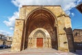 Entrance to Saint Salvador gothic church in Sanguesa Royalty Free Stock Photo