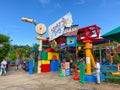 The entrance to the Slinky Dog Dash roller coaster ride in Toy Story Land Royalty Free Stock Photo