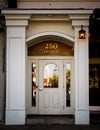 Entrance to Speakeasy Bar and Grill on Historic Thames Street, Newport, RI. Royalty Free Stock Photo