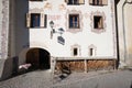 Entrance to St. John Monastery in Mustair Royalty Free Stock Photo