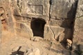 Entrance to the stone tombs of the kings in Paphos. Cyprus