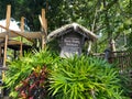 The entrance to the Swiss Family Robinson Treehouse in Magic Kingdom in Disney World Orlando, Florida