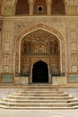 An entrance to a temple in Amber Fort, India
