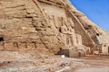 Entrance to the temple of King Ramses II in Abu Simbel in Egypt Royalty Free Stock Photo