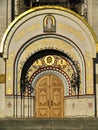 Entrance to Temple of St. George. Poklonnaya hill, Moscow