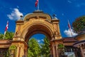 Entrance to Tivoli Gardens amusement park in Copenhagen