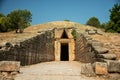 The entrance to the Treasury of Atreus in Mycenae Royalty Free Stock Photo